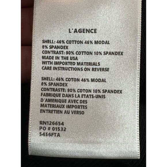 L'agence Black Josilyn Lace Up Sweatshirt size Small - Picture 4 of 12